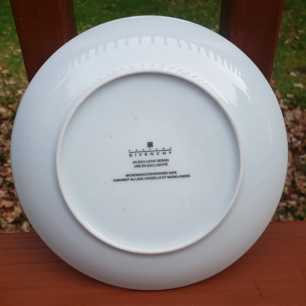 2003 (4) Givenchy Les Fleurs de Parfums Givenchy Porcelain Flower Plates- 8.25